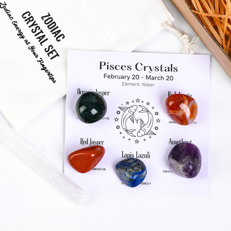 Twelve constellations crystal raw stone