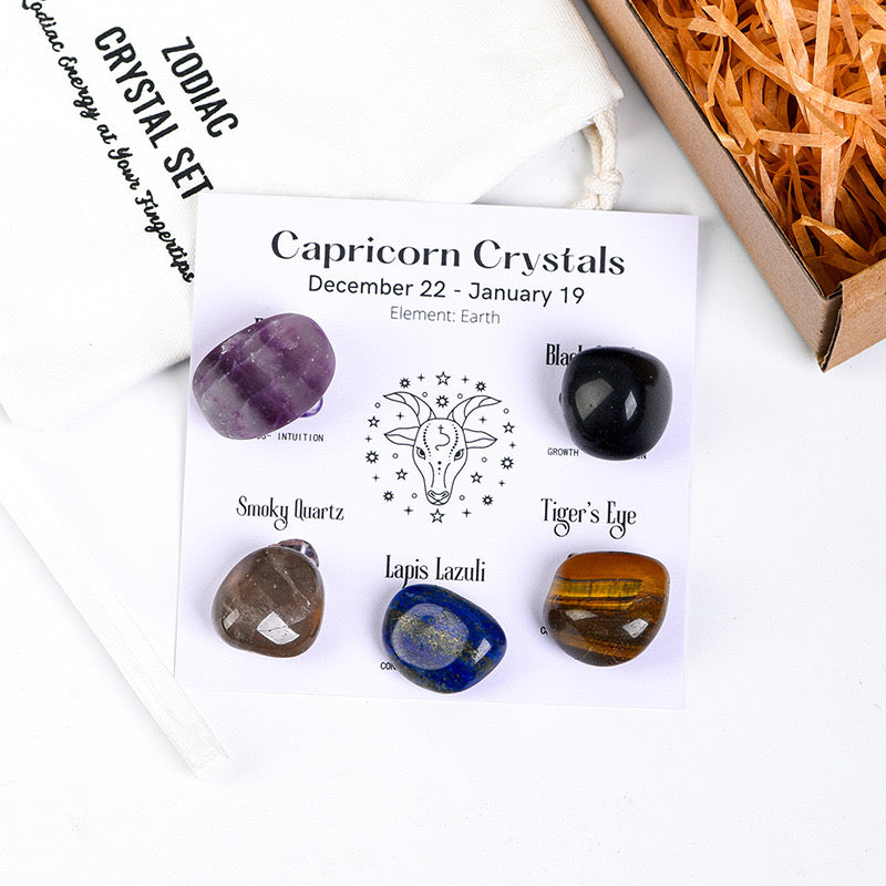 Twelve constellations crystal raw stone