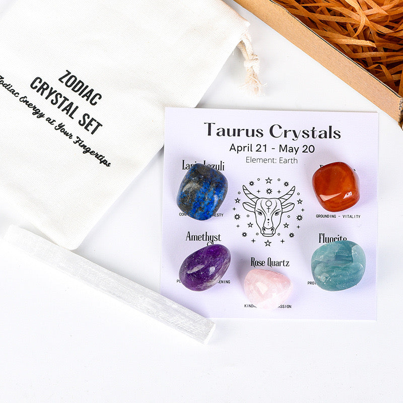 Twelve constellations crystal raw stone