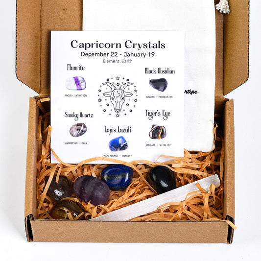 Twelve constellations crystal raw stone