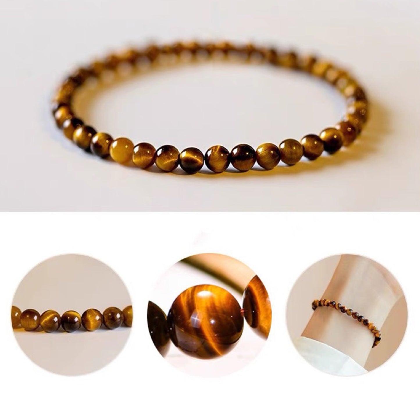 Tiger Eye Energy Bracelet 4MM